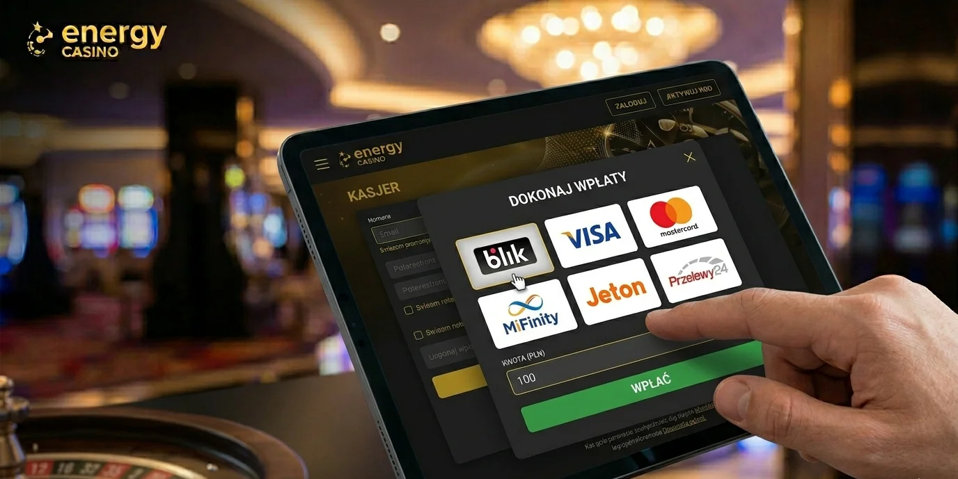 Kasa Energy Casino — wpłata przez BLIK, Visa i Mastercard