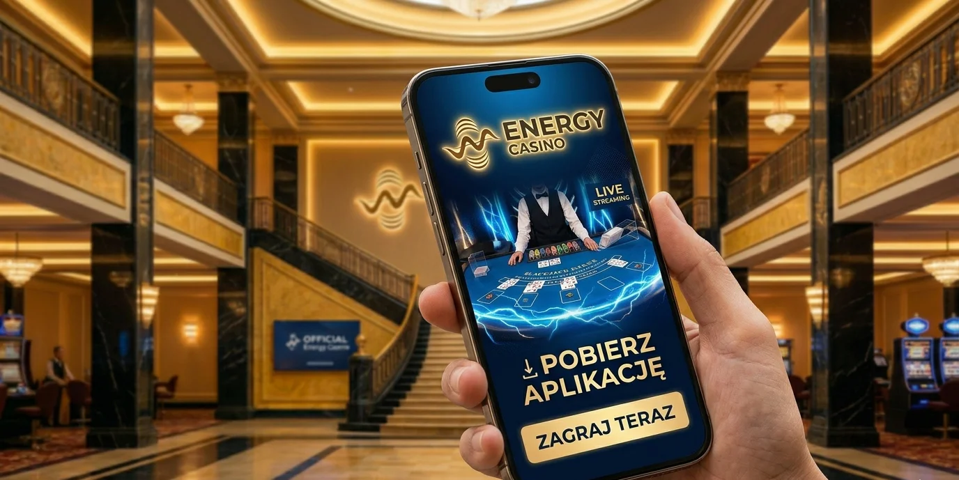 Energy Casino app - blackjack live streaming na telefonie
