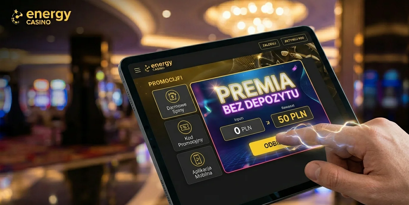 Energy Casino bonus bez depozytu — 50 PLN na tablecie